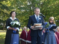 1944. aasta suurpõgenemist meenutava mälestusmärgi avamine Pärnus. Foto: Urmas Saard / Külauudised