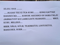 1949. aasta märtsiküüditamist mäletades. Foto: Urmas Saard / Külauudised