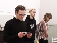 Barnabase koguduse noored Joosep Mattis Eriste, Johannes Eriste ja Aet Marliise Eriste. Foto: Urmas Saard / Külauudised