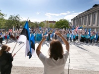 Eesti lipu 138. sünnipäeva tähistamine Pärnus. Foto: Peeter Hütt