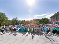 Eesti lipu 138. sünnipäeva tähistamine Pärnus. Foto: Peeter Hütt