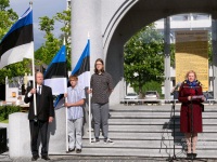 Eesti lipu 138. sünnipäeva tähistamine Pärnus. Foto: Peeter Hütt