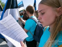 Eesti lipu 138. sünnipäeva tähistamine Pärnus. Foto: Peeter Hütt