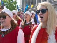 Eesti lipu 138. sünnipäeva tähistamine Pärnus. Foto: Peeter Hütt