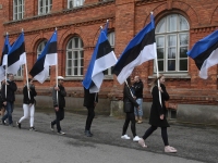 Eesti lipu 138. sünnipäeva tähistamine Sindis. Foto: Urmas Saard / Külauudised