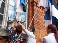 Eesti lipu 142. aastapäeva tähistamine Sindis. Foto: Urmas Saard / Külauudised