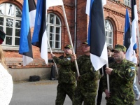Eesti lipu 142. aastapäeva tähistamine Sindis. Foto: Urmas Saard / Külauudised