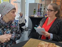 Eesti toit väärikate moodi Pärnu kolledži fuajees. Foto: Urmas Saard / Külauudised