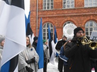 Eesti Vabariigi 105. aastapäeva tähistamine Sindis. Foto: Urmas Saard / Külauudised