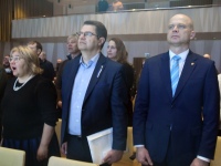 Eesti Vabariigi 108. aastapäeva tähistamine pidupäevahommikuses Sindis. Foto: Urmas Saard / Külauudised