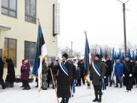 Eesti Vabariigi 108. aastapäeva tähistamine pidupäevahommikuses Sindis. Foto: Urmas Saard / Külauudised