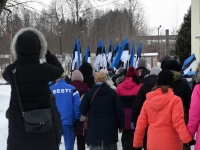 Eesti Vabariigi 108. aastapäeva tähistamine pidupäevahommikuses Sindis. Foto: Urmas Saard / Külauudised