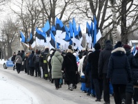 Eesti Vabariigi 108. aastapäeva tähistamine pidupäevahommikuses Sindis. Foto: Urmas Saard / Külauudised