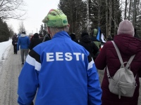 Eesti Vabariigi 108. aastapäeva tähistamine pidupäevahommikuses Sindis. Foto: Urmas Saard / Külauudised