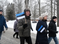 Eesti Vabariigi 108. aastapäeva tähistamine pidupäevahommikuses Sindis. Foto: Urmas Saard / Külauudised