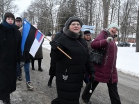 Eesti Vabariigi 108. aastapäeva tähistamine pidupäevahommikuses Sindis. Foto: Urmas Saard / Külauudised