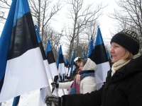 Eesti Vabariigi 108. aastapäeva tähistamine pidupäevahommikuses Sindis. Foto: Urmas Saard / Külauudised
