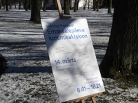 Emakeelepäeval neljandat korda presidendi kantselei ees. Foto: Urmas Saard / Külauudised