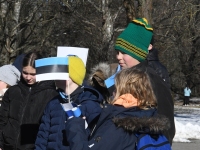 Emakeelepäeval neljandat korda presidendi kantselei ees. Foto: Urmas Saard / Külauudised