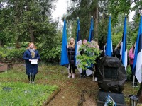 Esimese Eesti lipu õmbleja Emilie Rosalie Beermanni kalmul. Foto: Tatjana Keerup
