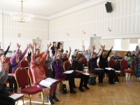 Ettevalmistav seminar Nooruse Majas Pärnumaa Mudilaste Laulu-ja Tantsupeoks. Foto: Urmas Saard / Külauudised