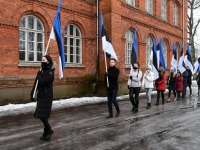 Eesti Vabariigi 103. aastapäeval Julius Friedrich Seljamaa monumendi juures. Foto: Urmas Saard / Külauudised