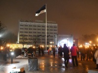 EV103. aastapäeval tõrvikutega Iseseisvuse väljakul. Foto: Urmas Saard / Külauudised