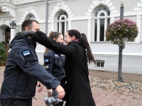 Helkuripuu ehtimisel Pärnu Lastepargis. Foto: Urmas Saard / Külauudised