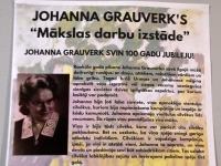 Johanna Grauverki näituse avamine Riia sotsiaalhoolekande keskuses. Foto: Urmas Saard / Külauudised