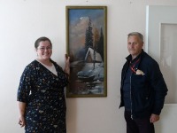 Konstantin Mülleri maalinäitus Häädemeeste raamatukogus. Foto: Urmas Saard / Külauudised