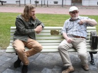 Eduard Tee ja Jaak Känd David Samoilovi nimelisel mälestuspingil. Foto: Urmas Saard /Külauudised