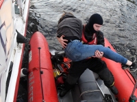 037 Laevaõnnetuse päästeharjutus Pärnu jõel. Foto: Urmas Saard / Külauudised
