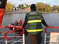 047 Laevaõnnetuse päästeharjutus Pärnu jõel. Foto: Urmas Saard / Külauudised