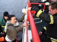 061 Laevaõnnetuse päästeharjutus Pärnu jõel. Foto: Urmas Saard / Külauudised