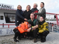 068 Laevaõnnetuse päästeharjutus Pärnu jõel. Foto: Urmas Saard / Külauudised