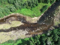 Linnamäe paisutusvee mahalaskmise järel voolab Jägala jõgi oma looduslikus sängis. Foto: Martin Kesler