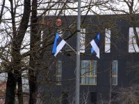 Lipuehtes Eesti Vabariigi sünnilinn Pärnu. Foto: Urmas Saard / Külauudised