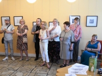 Marko Toomasti näituse “Betula” avamine Tallinna Ülikooli Akadeemilise Raamatukogu teise korruse galeriis. Foto. Urmas Saard / Külauudised