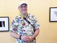 Marko Toomast, Marko Toomasti näituse “Betula” avamine Tallinna Ülikooli Akadeemilise Raamatukogu teise korruse galeriis. Foto. Urmas Saard / Külauudised