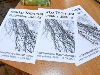 Marko Toomasti näituse “Betula” avamine Tallinna Ülikooli Akadeemilise Raamatukogu teise korruse galeriis. Foto. Urmas Saard / Külauudised