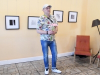 Marko Toomast, Marko Toomasti näituse “Betula” avamine Tallinna Ülikooli Akadeemilise Raamatukogu teise korruse galeriis. Foto. Urmas Saard / Külauudised