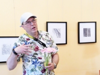 Marko Toomast, Marko Toomasti näituse “Betula” avamine Tallinna Ülikooli Akadeemilise Raamatukogu teise korruse galeriis. Foto. Urmas Saard / Külauudised