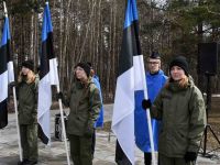 Märtsiküüditamise 73. aastapäev Leina pargis. Foto: Urmas Saard / Külauudised