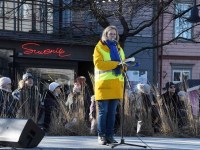 Meeleavaldus Pärnus Iseseisvuse väljakul Ukraina toetuseks. Foto: Urmas Saard / Külauudised
