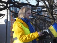 Meeleavaldus Pärnus Iseseisvuse väljakul Ukraina toetuseks. Foto: Urmas Saard / Külauudised
