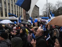 Meeleavaldus Tallinna Vabaduse väljakul. Foto: Urmas Saard / Külauudised