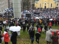 Meeleavaldus Tallinna Vabaduse väljakul. Foto: Urmas Saard / Külauudised