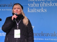 Meeleavaldus Tallinna Vabaduse väljakul. Foto: Urmas Saard / Külauudised