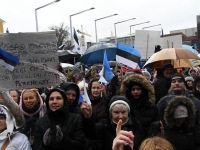 Meeleavaldus Tallinna Vabaduse väljakul. Foto: Urmas Saard / Külauudised