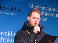 Meeleavaldus Tallinna Vabaduse väljakul. Foto: Urmas Saard / Külauudised